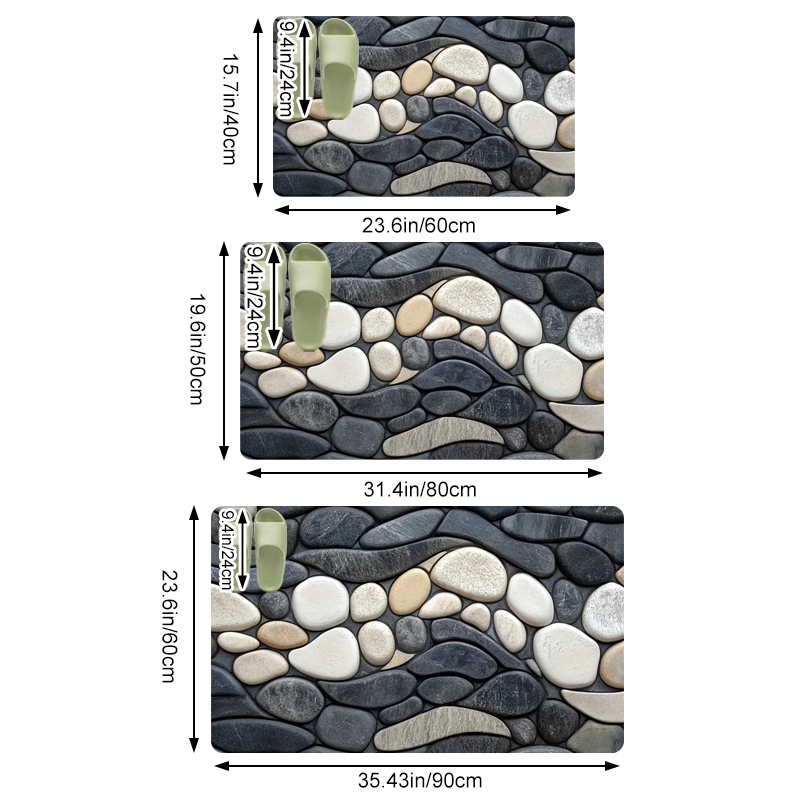 페블 패턴 규조토 러그 바닥 매트 흡수성 주방 도어매트 - Bamboo Bath Mat 리뷰 및 가격