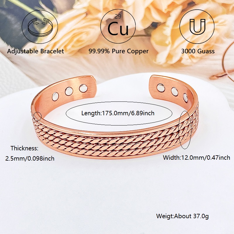 마그네틱 순수 구리 팔찌 팔찌 팔찌 남여 쥬얼리 건강  - Health Wellness Bracelet 리뷰 및 가격
